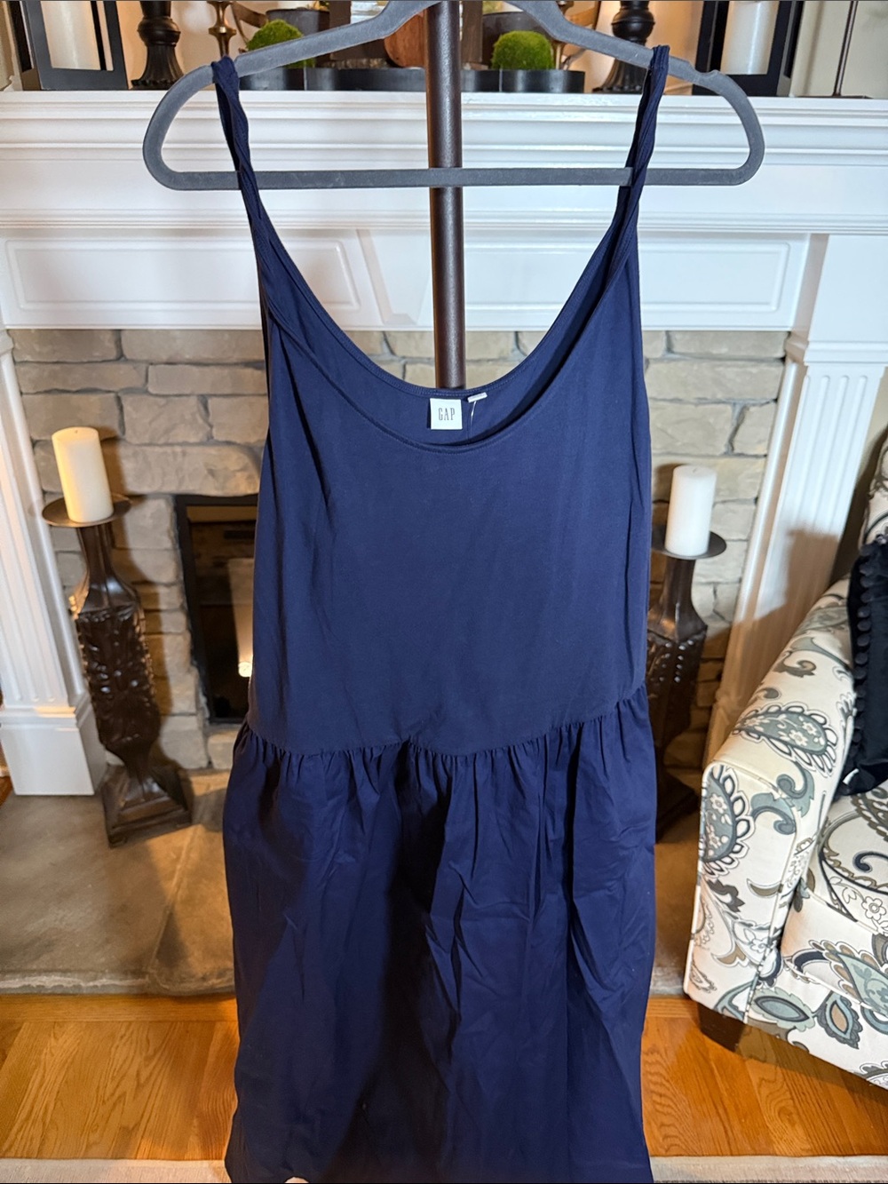 GAP Navy Sleeveless Cotton Nightdress